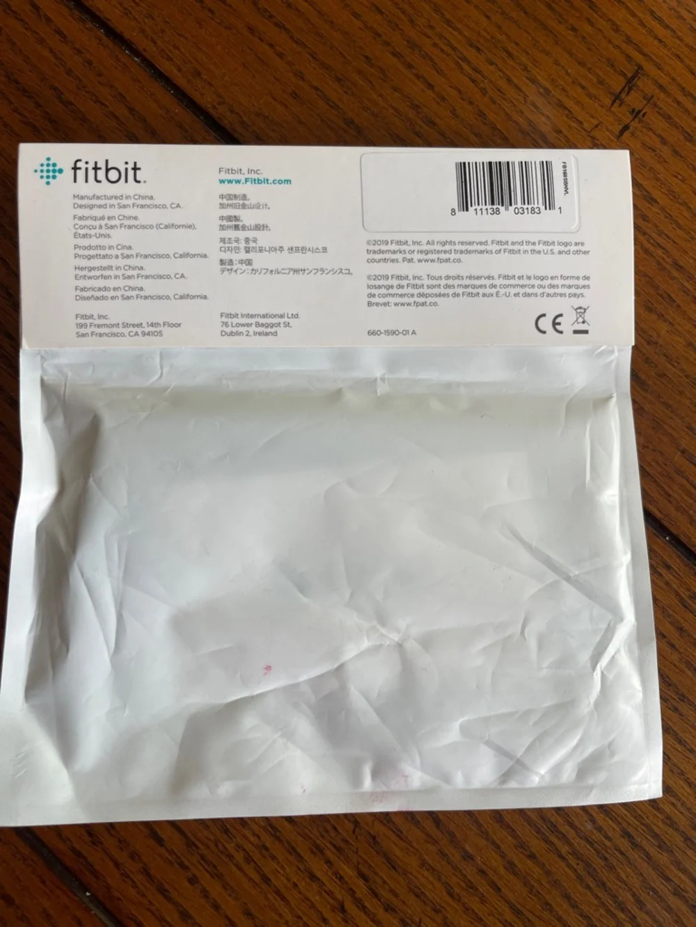 NWT Fitbit Charge 4 or 3 Navy Blue Sport Band Size Large FB168SBNVL Band Only
